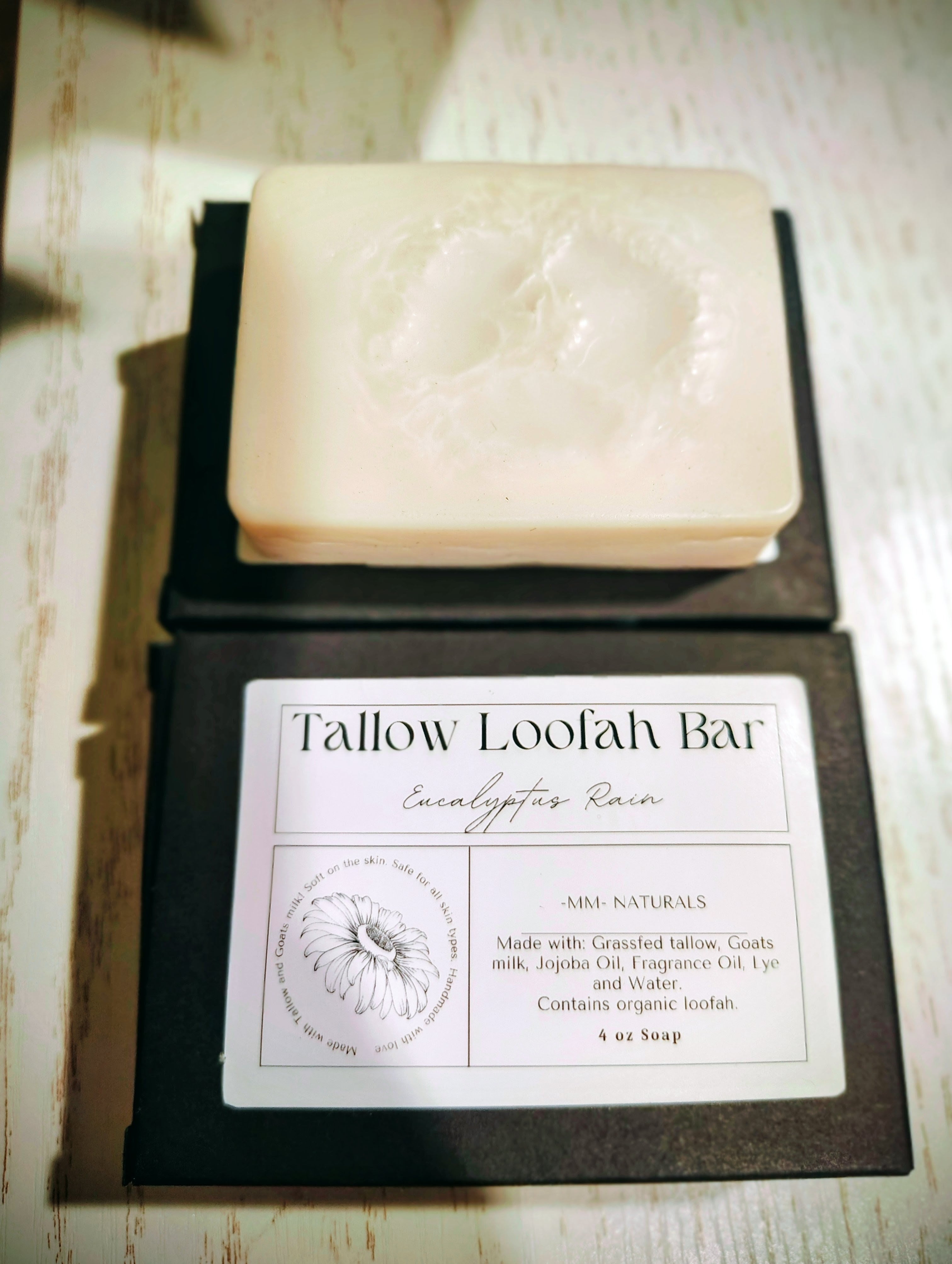 Loofah Tallow Soap Bar 3oz