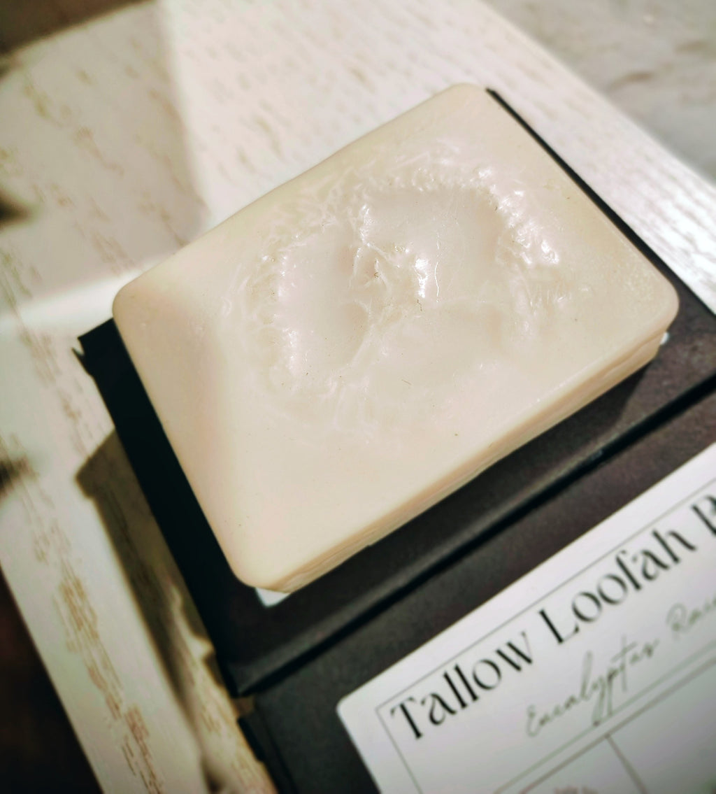 Loofah Tallow Soap Bar 3oz