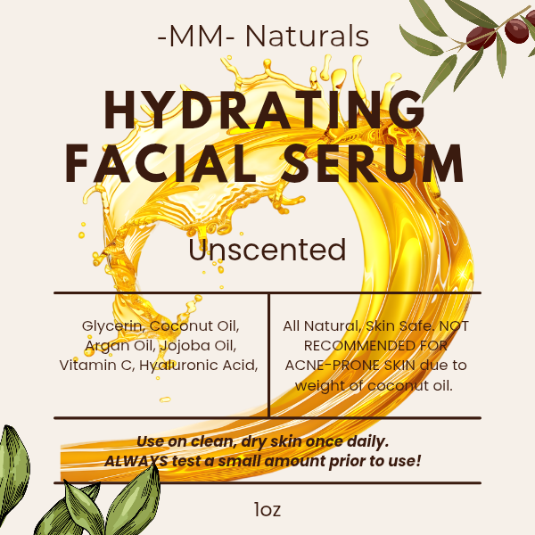 Hydrating Facial Serum w/Vitamin C & Hyaluronic Acid